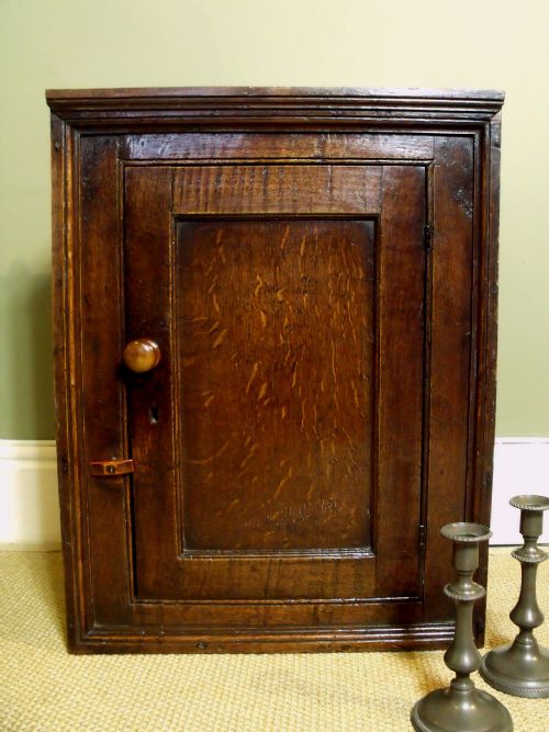 18th C Oak Hanging Spice Cupboard