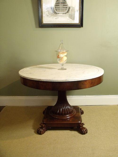 19th C Marble Topped Centre Table