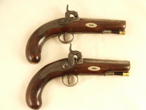 Pair of Early 19th C Percussion Pistols