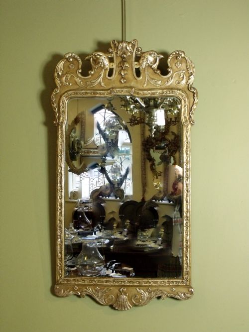 19th C Silver Gilt Wall Mirror