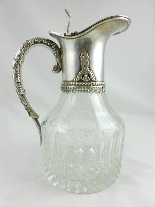 19th C Silver Plated Claret Jug