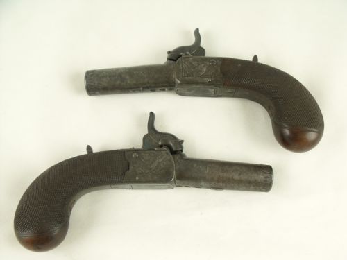 Pair of Early 19th C Travelling Pistols