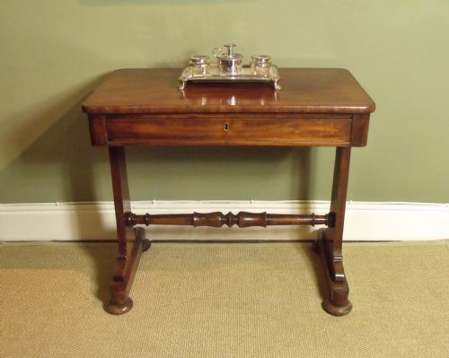 19th C Mahogany Library Table/writing Desk