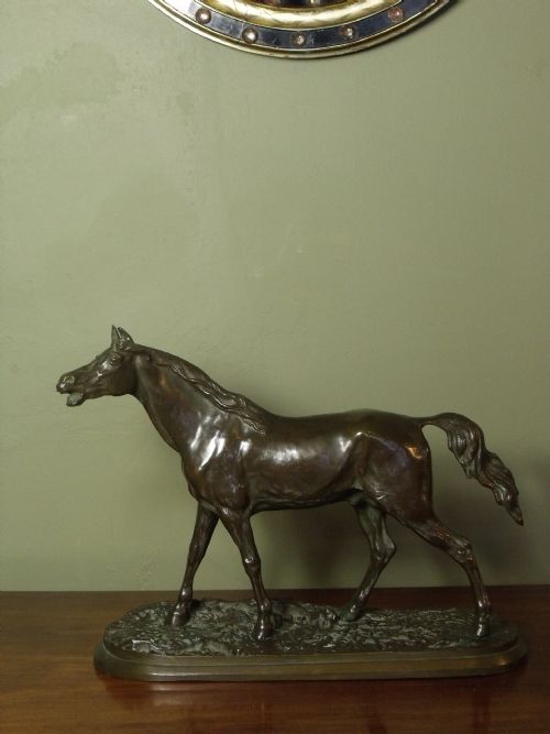 19th C Bronze of a Stallion