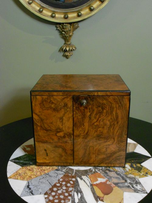 19th C Walnut Humidor