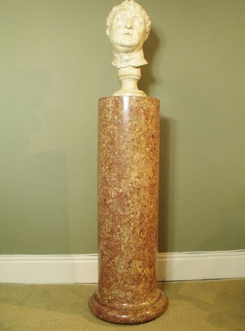 19th C Scagliola Pedestal Column