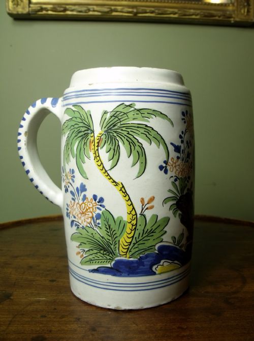 Late 18th C Polychrome Tankard
