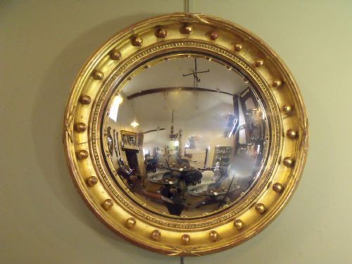 Regency Gilt Convex Mirror