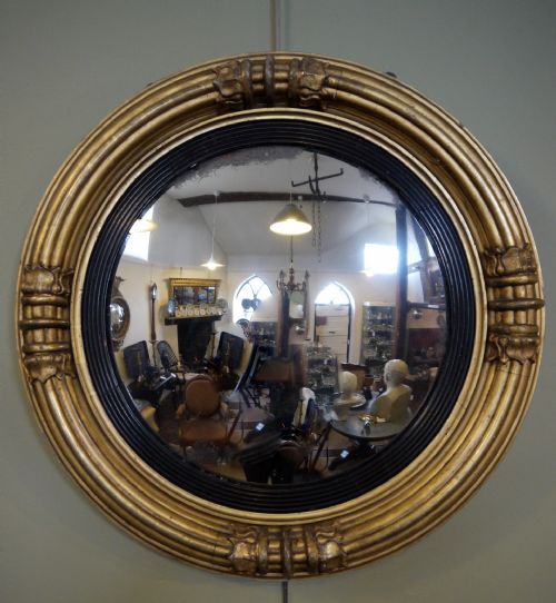 Regency Gilt Convex Mirror
