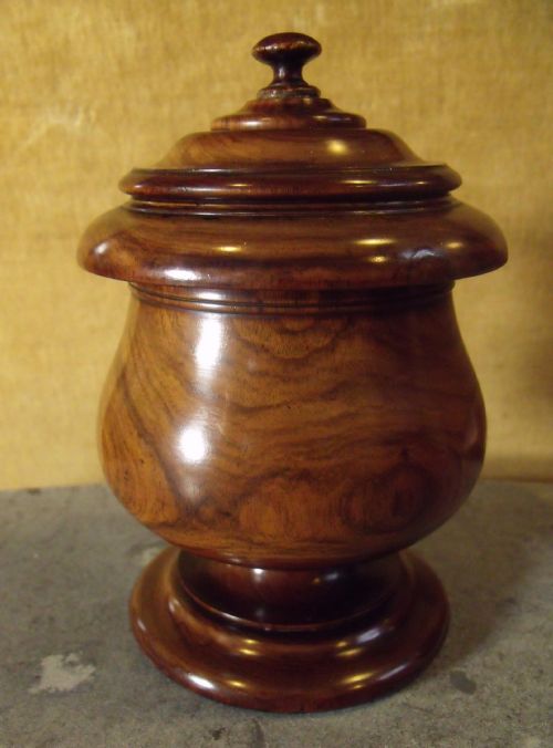 19th C Lignum Vitae Goblet & Cover
