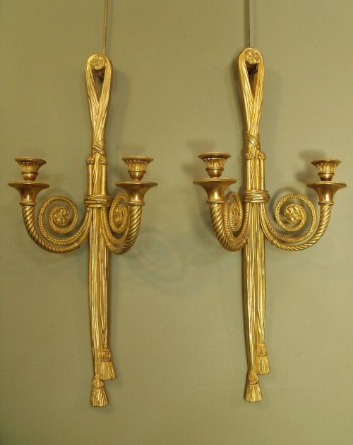 Pair of 19th Ormolu Wall Sconces
