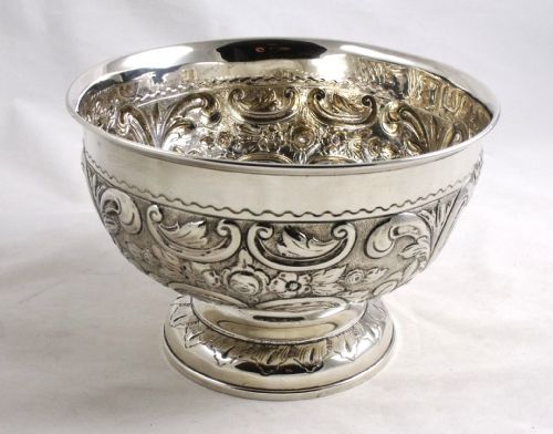 Silver Rose Bowl