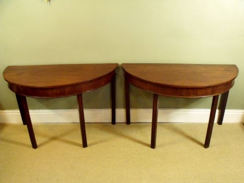 Pair George III D-end Tables