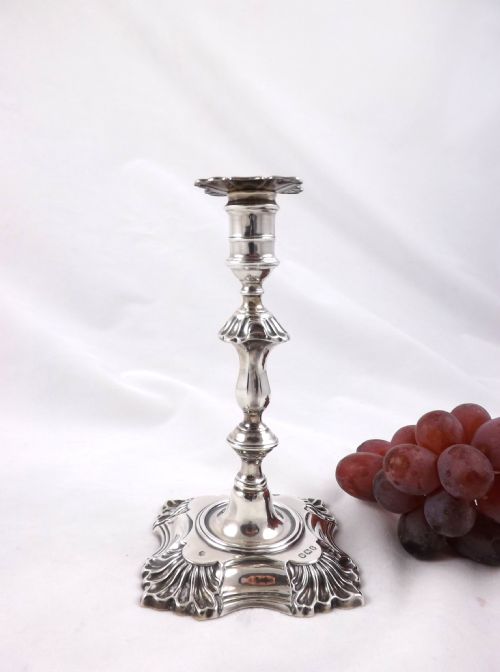19th C Silver Taperstick / Candlestick
