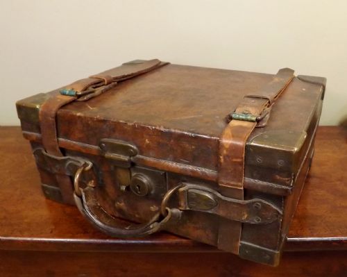 19th C Leather Cartridge Case