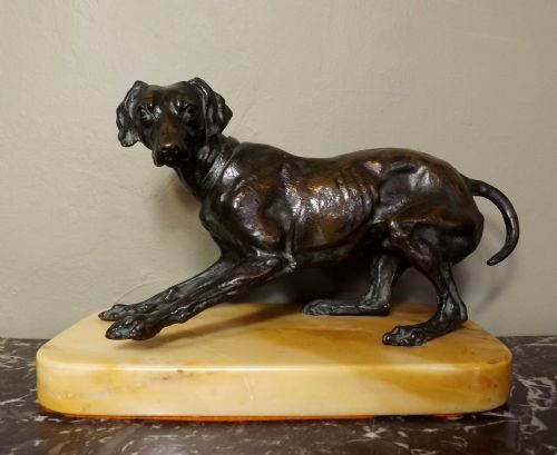 19th C Bronze Dog