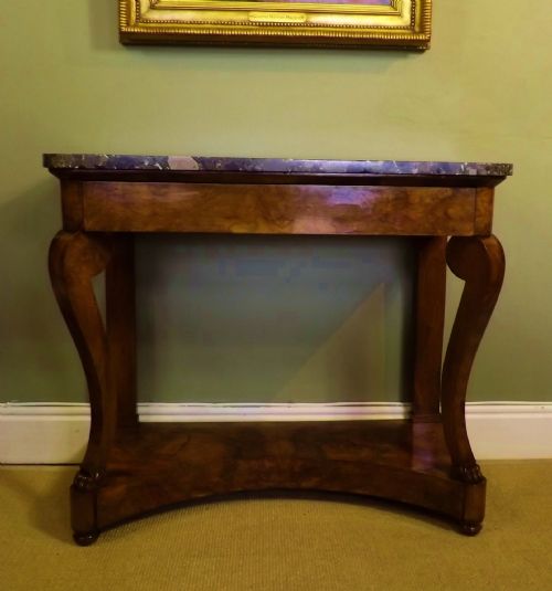 19th C Walnut Console Table