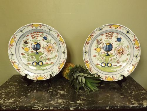 Pair of 18th C Delft Chargers