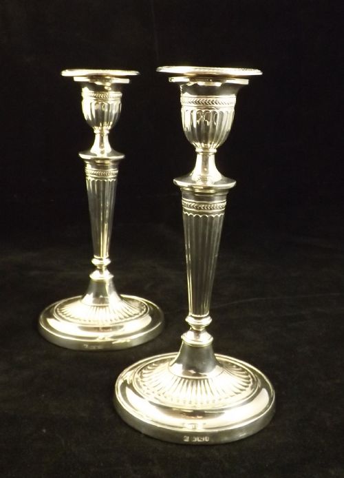 Pair of Silver Candlesticks