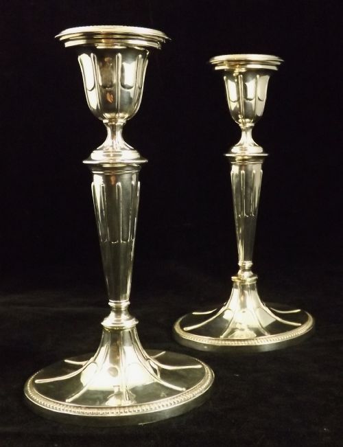 Pair of Silver Candlesticks