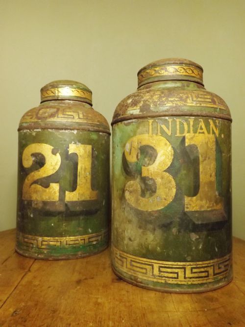 Pair of Tole Tea Cannisters