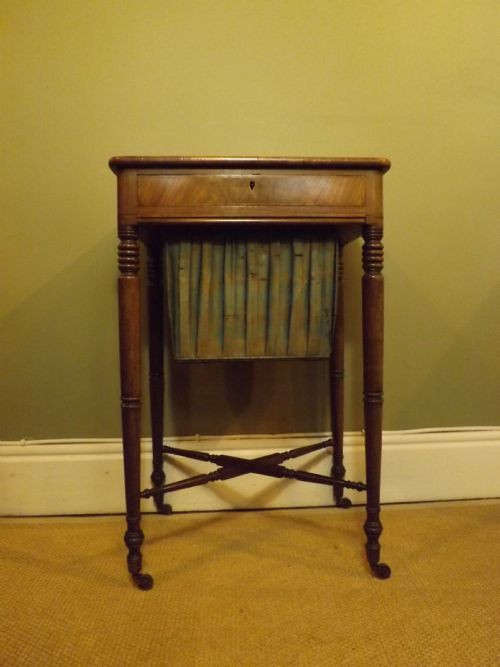 19th C Mahoagany Sewing Table