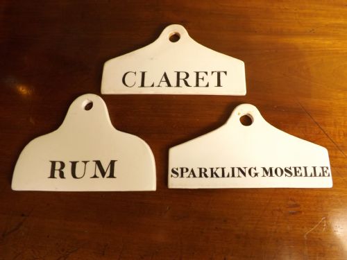 19th C Wine Bin Labels by Wedgwood