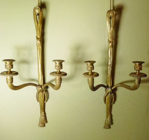 Pair 19th C Wall Sconces