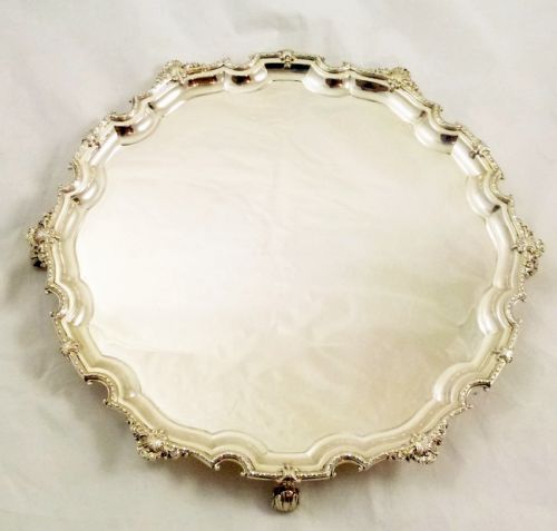 Large Antique Silver Salver