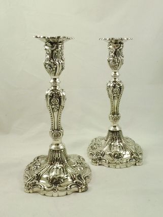 Pair Silver Candlesticks