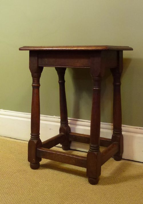 19th C Oak Joint Stool