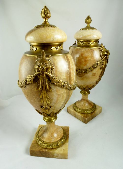 fig 1. PAIR 19TH C DECORATIVE VASES