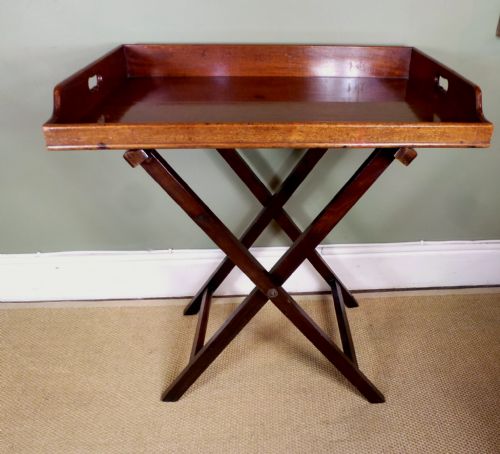 Antique 19th Century Butlers Tray & Stand