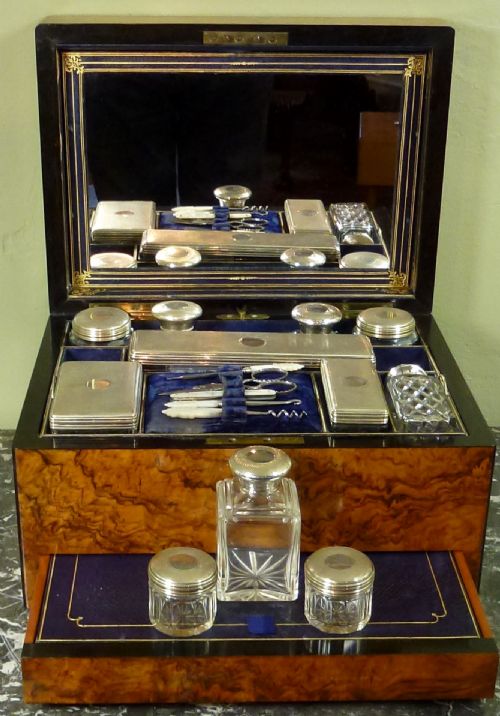 19th C Burr Walnut Dressing Box