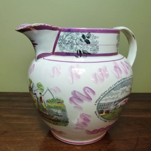 19th C Sunderland Lustre Jug
