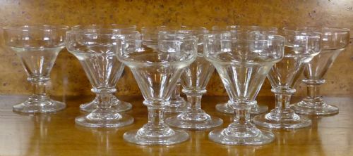 Set of Large 19th C Wine Glasses