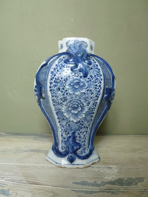 18th C Delft Vase
