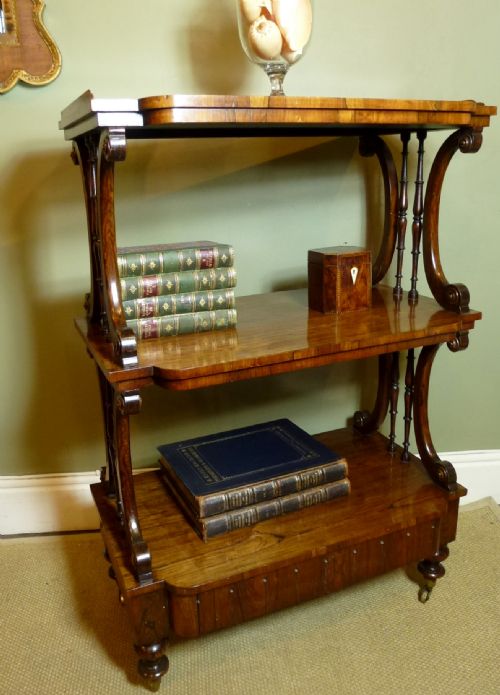 19th C Rosewood Three Tier Whatnot