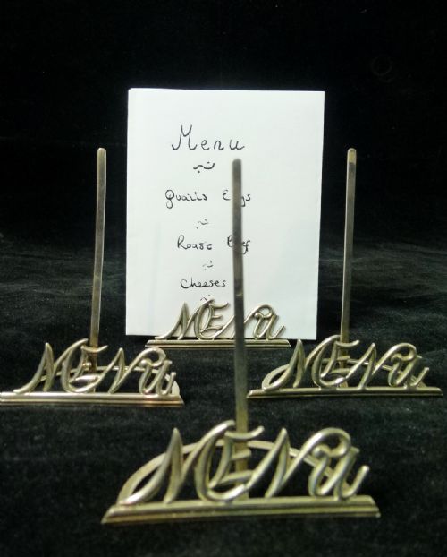 Silver Menu Holders