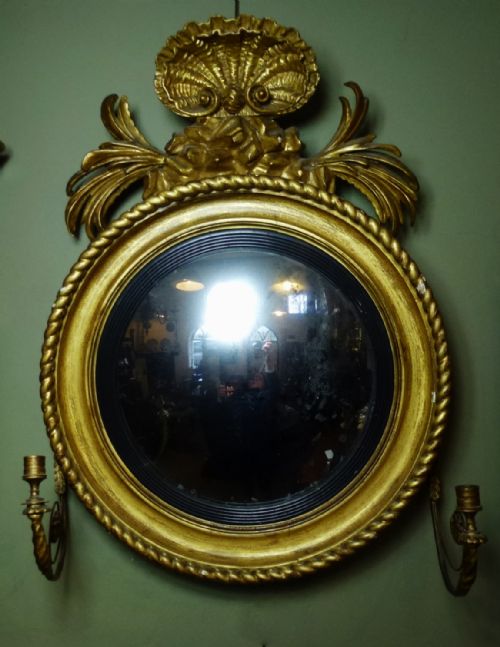 Regency Gilt Convex Mirror