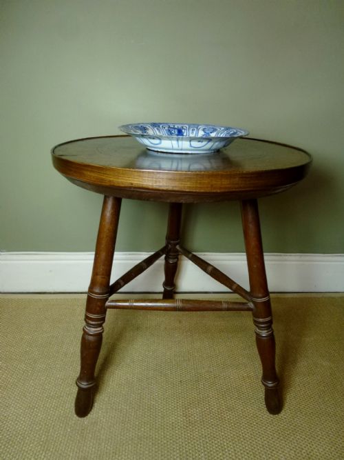 Early 19th C Oak Cricket Table