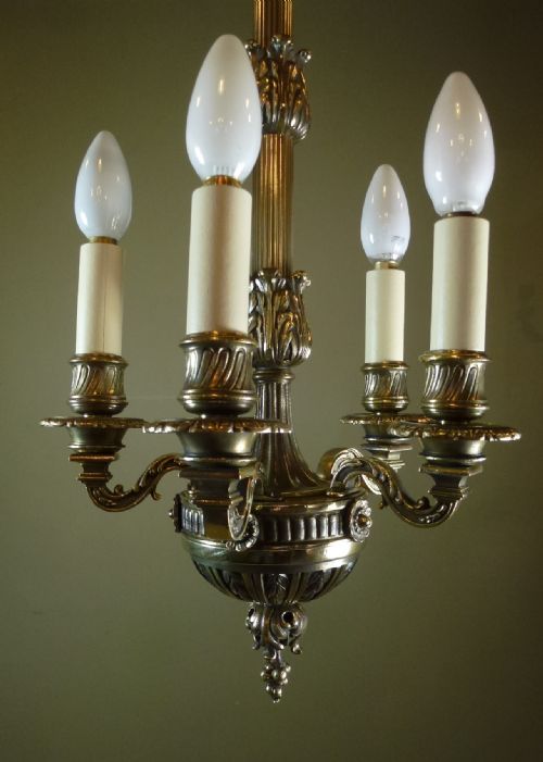 19th C Brass Centre Light