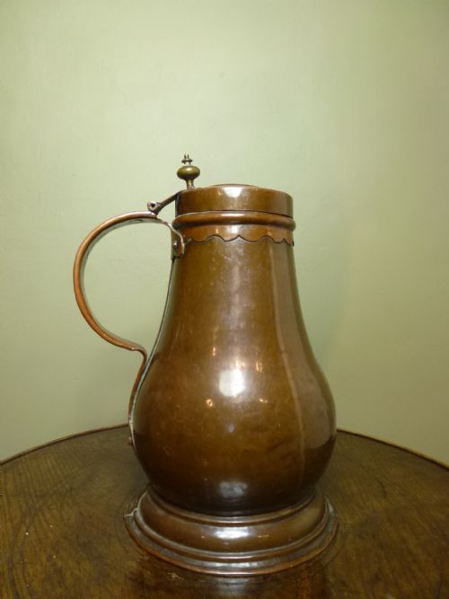 Large Antique Copper Tankard