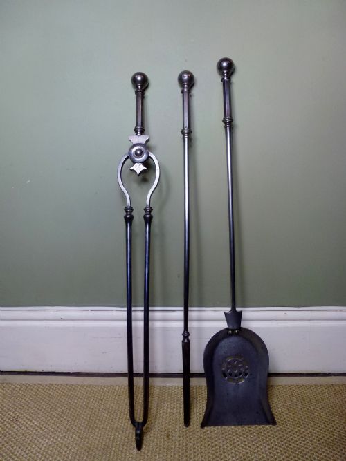 Antique Steel Fire Tools