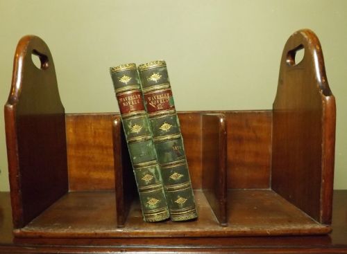 19th C Mahogany Book Carrier