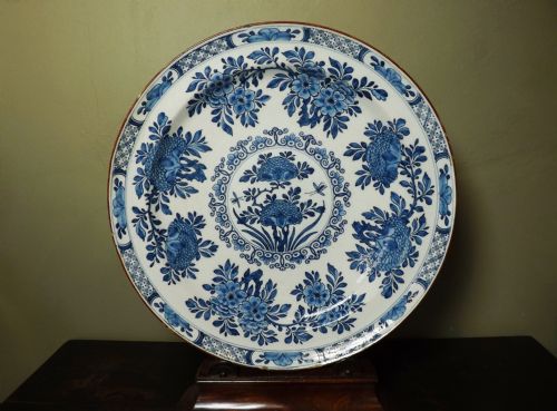 Large Antique Delft Charger 18th Century