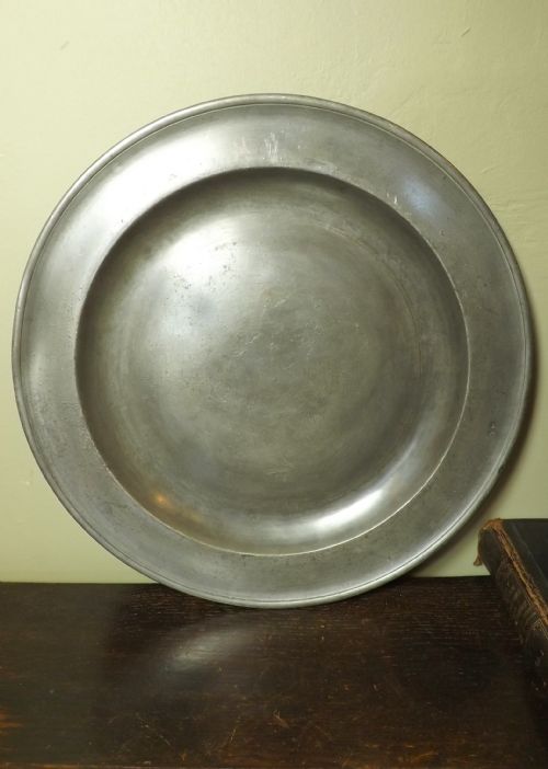 Antique Pewter Charger Plate