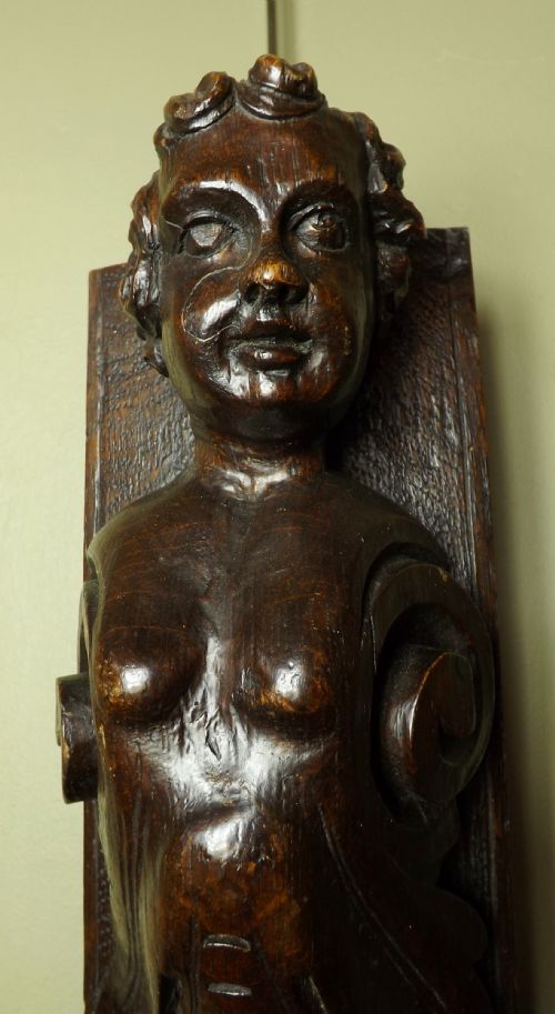 Late 18th C Carved Oak Panel