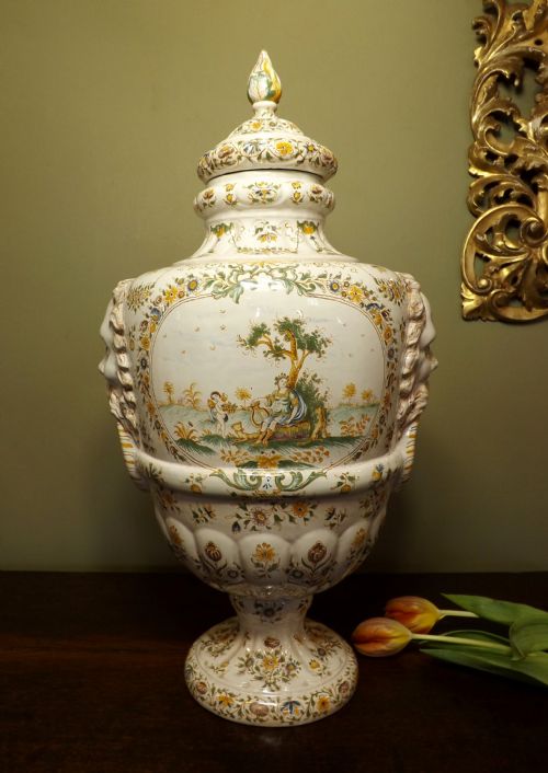 Mid 19th C Vase and Cover