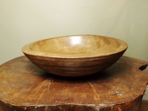 Large 19th C Sycamore Dairy Bowl